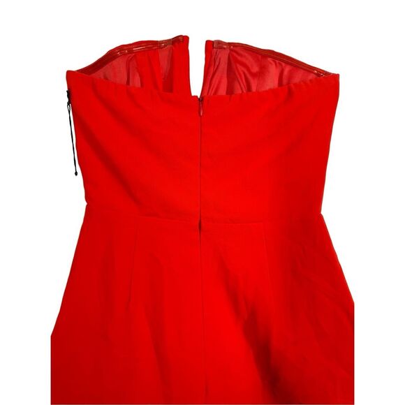 NWT Superdown Red Strapless Romper Skort Size S V-wire front Party Cocktail - Picture 8 of 10